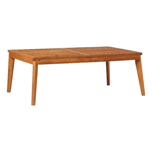 Table Basse en Bois Massif Zander Moderne pour Extérieur - Brun