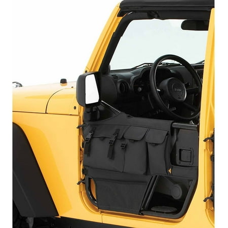 Bestop 51813-35 Jeep Wrangler 2- or 4-Door Element Front-Door Storage Bags, Black Diamond