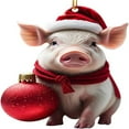 thumbnail image 4 of 10Pcs Pig Christmas Car Hanging Ornament Set for Holiday Decoration, Perfect for Adding Festive Charm to Your Vehicle, Durable and Easy to Install, Ideal for Gifting, 4 of 9