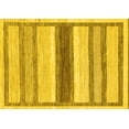 thumbnail image 1 of Ahgly Company Machine Washable Indoor Rectangle Abstract Yellow Modern Area Rugs, 2' x 5', 1 of 4