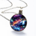 thumbnail image 6 of Galaxy Necklace Personalized Custom Photo Round Pendant Adjustable Stainless Steel Necklaces with Gift Box for Men Women Mothers Valentine's Jewelry Gift, 6 of 6