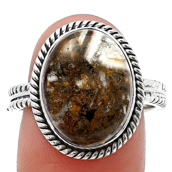 Natural Wild Horse Jasper 925 Sterling Silver Ring s.8.5 Jewelry R-1065 SDR213413