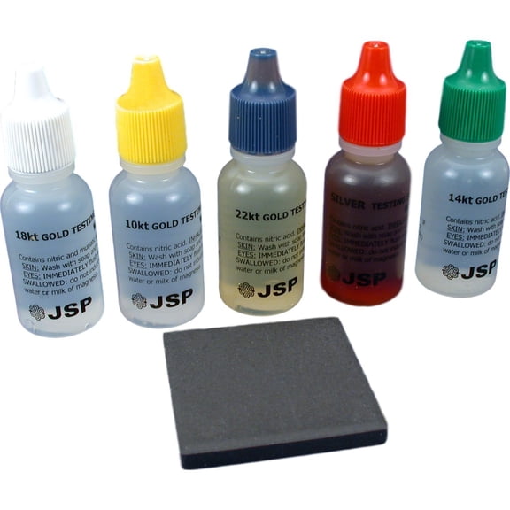 10K, 14K, 18K, 22K Gold and Silver Test Acid Economy Test Stone and Basic Instructions