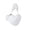 White, variant on Heart Shaped Furry Crossbody Bag for Women, Soft Faux Fur Handbag with Detachable Chain Strap, Fashionable Cute Purse for Daily Use Parties and Holidays, Lovely Gift for Girls, 9.8*7.9in, White