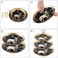 thumbnail image 4 of Deer Elegant Plastic Dessert Table Tray Stand with Iron Pillars - 32cm Height, 21cm/24cm/27cm Plates, 4 of 6