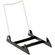 Gibson Holders 3PL Adjustable White Wire and Black Acrylic Display Easel, 4" W x 5.5" D x 5.5" H, Pack of 2