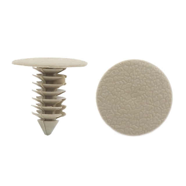 Unique Bargains 100Pcs Khaki Plastic Door Fender Bumper Push Rivets Clip 9mm for Auto Car