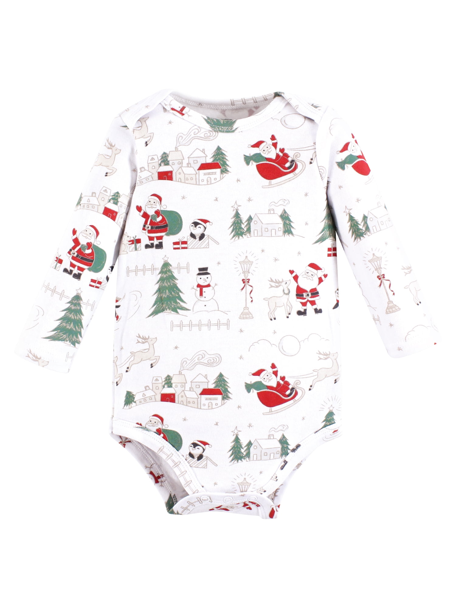 Hudson Baby Cotton Long-Sleeve Bodysuits, 3- Pack, Newborn- 24 Months