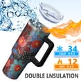 thumbnail image 5 of OBREWU Pioneer Flower Tumbler with Handle and Lid,40oz Pioneer Flower Double Wall Vacuum Insulated Tumbler,Pioneer Flower Cups Gift for Women and Men, 5 of 7