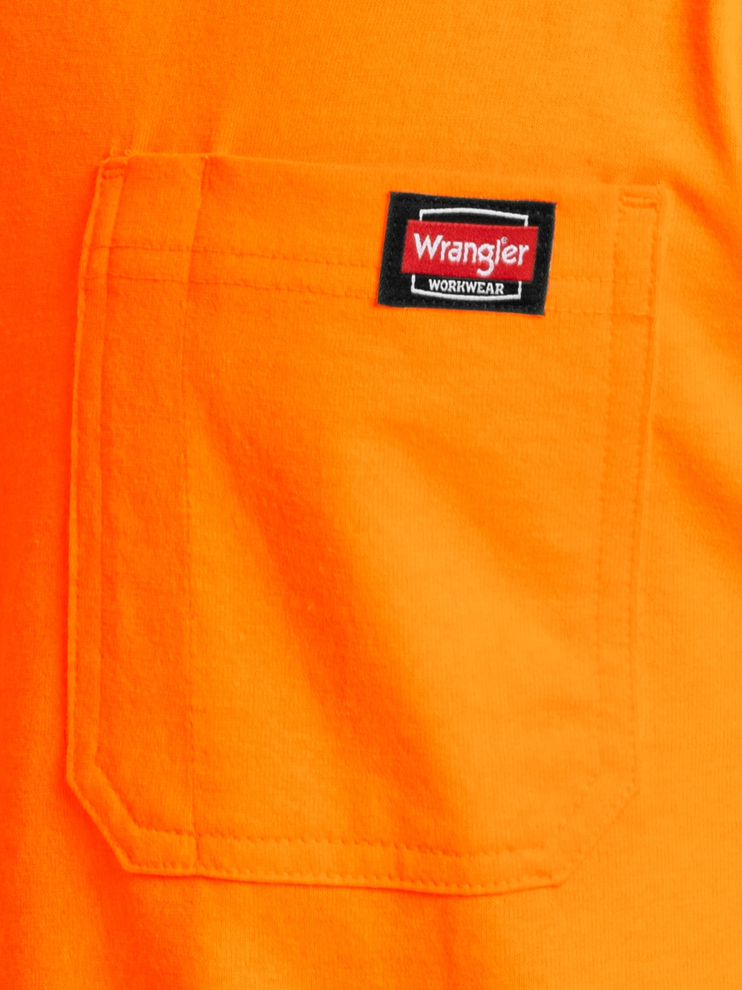 Wrangler Workwear Men's Short Sleeve Heavyweight Pocket Crew Work Shirt, size S-2XLT