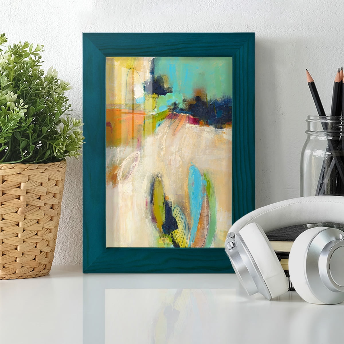 It All Adds Up - Framed Print w/glass - Ocean Blue