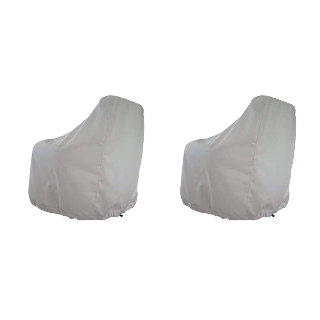 Greeniant Funda de poliéster para asiento de barco, portátil, plegable, reutilizable, lavable, cuerda elástica desmontable, barcos de pesca, funda Blanco 2piezas Greeniant CBP347309