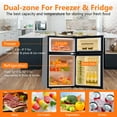 Soonbuy 3.2 Cu. Ft Mini Fridge with Freezer, 2 Doors, 5 Adjustable