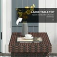 thumbnail image 3 of CoSoTower Outdoor Rattan Foldable End Table, Metal Frame Patio Wicker Table, Coffee Table Side Table for Poolside, Lawn, Garden, Brown, 3 of 7