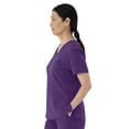thumbnail image 2 of ave. Lex Women's Three Pocket V-Neck Tunic Scrub Top in Regal Purple, M, 2 of 6