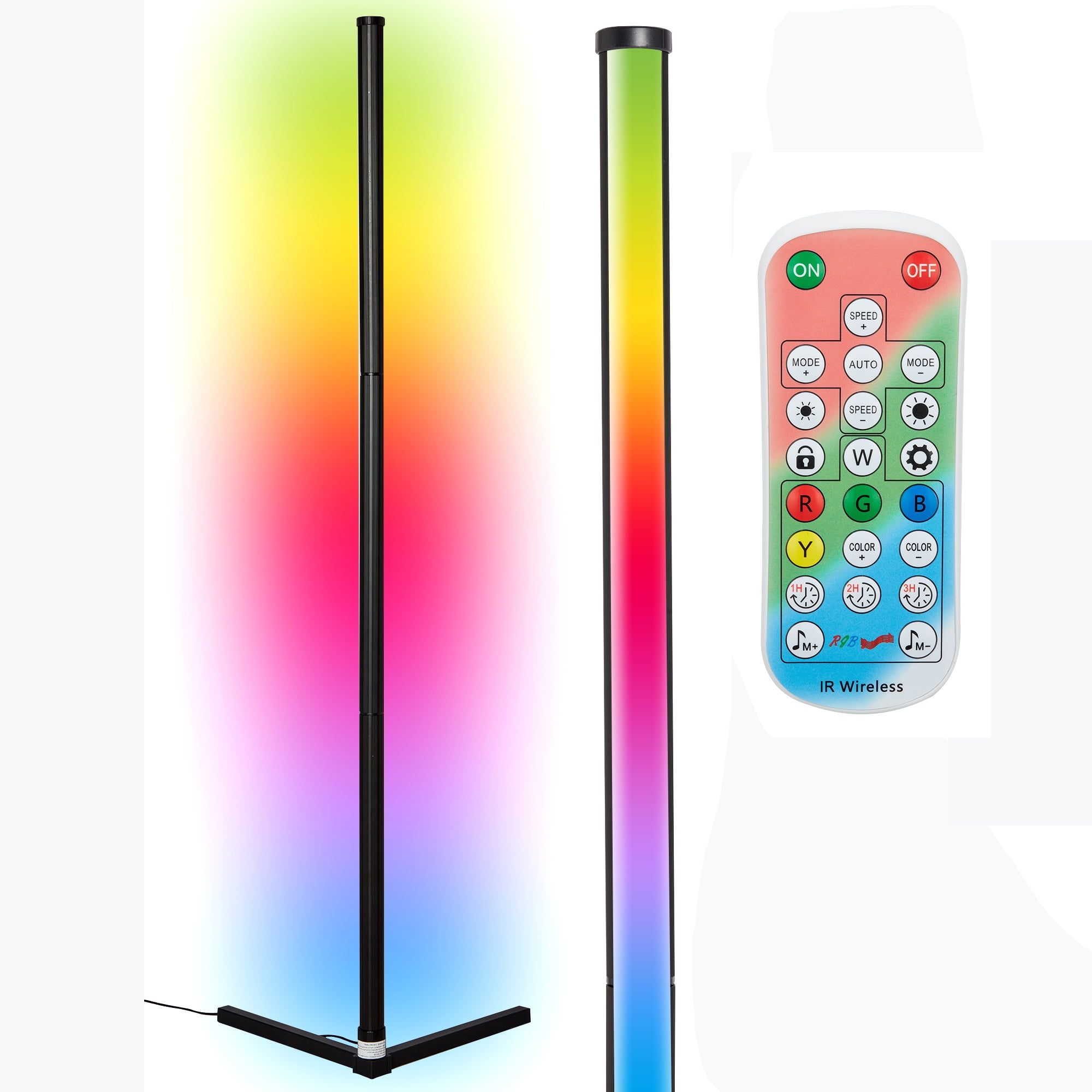 YouLoveIt Corner Floor Lamp RGB Color Changing LED Corner Light
