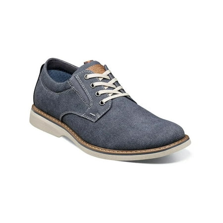 

Men s Nunn Bush Otto Canvas Plain Toe Oxford Shoes Dressy Blue Denim 85015-462