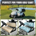 thumbnail image 4 of Yuyamidu Blue Cow Print Golf Cart Seat Covers Cute Golf Cart Bench Seat Cover Breathable Backrest Cover for Club Cars and More 2-Seats Cart, Set of 2, 4 of 7