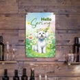 thumbnail image 3 of Bichon Frise Hello Spring Time Flower Floral Nature Vertical Metal Aluminum Sign Bichons Dog Lovers Gifts Idea Wall Art Home Decor - 02031, 3 of 5