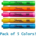 thumbnail image 2 of Sharpie Accent Tank-Style Highlighters, 5 Colored Highlighters (Choose Multi Colored or Fluorescent Yellow), 2 of 3