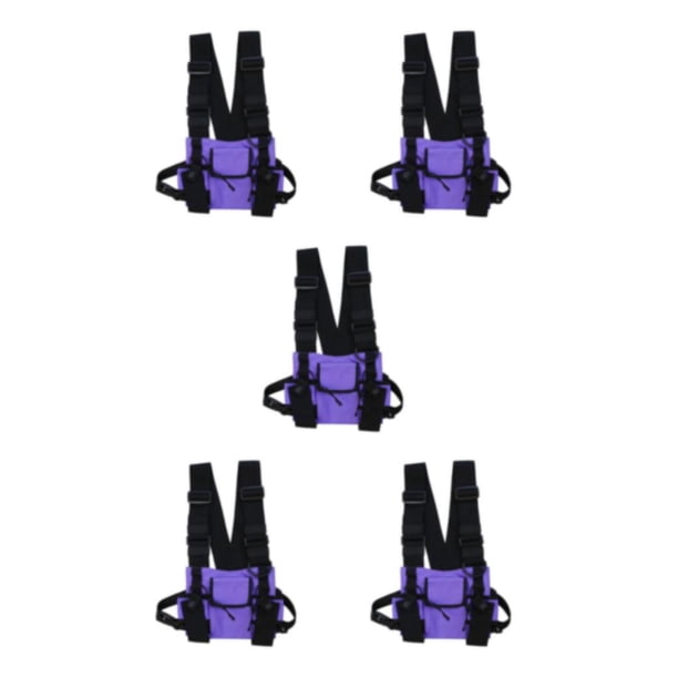 Sonducket Chaleco manos libres de nailon, bolsa para aparejo en el pecho, resistente al desgaste y duradero, bolsillo en el pecho con múltiples Type2 NO2