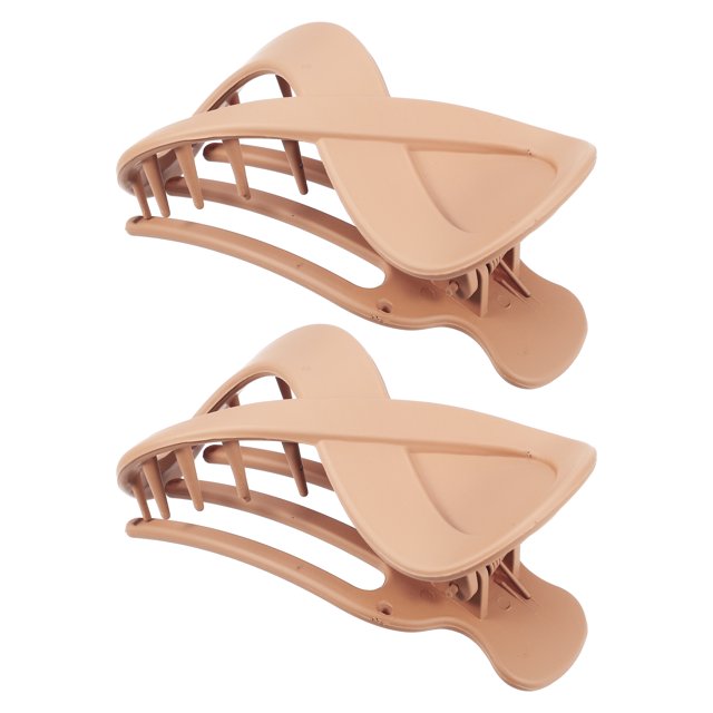 2 pinzas de plástico para el cabello, pinzas para el cabello, pasadores para el cabello para mujeres, naranja claro mate, 3.39''x1.89''x0.91''