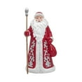 thumbnail image 3 of 9.4in Christmas Santa Claus Ornament Christmas Standing Santa Claus Figurine Santa Claus With A Powerful Spear Wielding Santa Resin Xmas Decors Standing Santa Figurine Indoor Home Decors White Red, 3 of 6