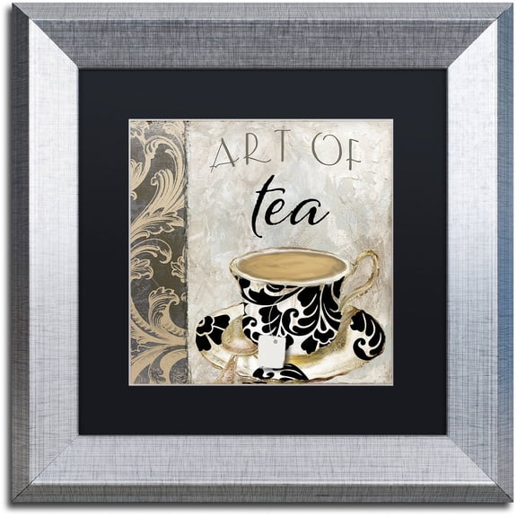 Trademark Fine Art "Art of Tea I" Canvas Art by Color Bakery Black Matte, Silver Frame