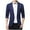 Navy, variant on IROINNID Men's Long Sleeve Blazer Notch Lapel Short Jacket Solid Color Casual Turndown Slim Fit Single Button Coats