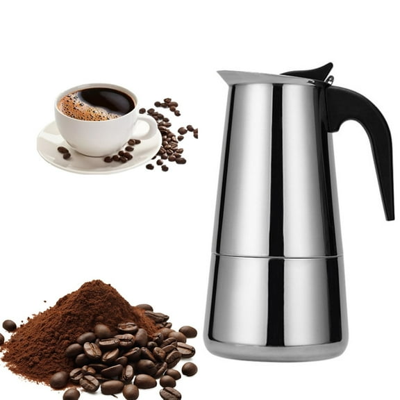 Stainless Italian Moka Pot Coffee Maker,9 Cup 450Ml European Style Stovetop Espresso Pot for Home Brewing,foreign Trade Hot Coffee Pot