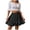 Black, variant on Women's Skirt Fashion Women'S Ruffle Skirt High Waist Irregular Solid Color Short Skirt Women'S Fashionable Solid Color Skirt