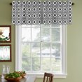 thumbnail image 3 of Black Petals Curtain Valances for Windows, Kitchen Valance Window Treatments Panel 2 Pack, Abstract Floral Grids Boho Mediterranean Rod Pocket Short Curtains for Bathroom Bedroom 54 x 18 Inch, 3 of 8