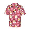 thumbnail image 3 of Daiia Cow And Flower Hawaiian Shirt for Men Gentle Cotton Regular Short Sleeve Casual-3X-Large, 3 of 9