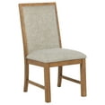 thumbnail image 3 of Bruner Upholstered Side Chair Natural Brown (Set of 2), 3 of 16