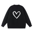 thumbnail image 4 of FMFYFH Chandails de la Saint-Valentin pour Femmes Grande Taille, Coupe Ample, Mignon Imprimé « Love », Chandail Graphique, Haut Décontracté à Col Rond, 4 of 6