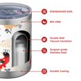 thumbnail image 4 of 12oz Tumblers White Chicken Folk Pattern Vacuum Insulated Stainless Steel Travel Tumbler Cups Mug with Lid and Straw for Beer,Coffee,Beverages with Cleaning Brush for Cold & Hot Drinks, 4 of 5