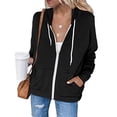 thumbnail image 3 of Sudadera Holgada, Sudaderas Con Capucha Informales Con Cremallera Para Mujer Para Citas ACTIVE Cocina, Decoración y Otros, 3 of 5