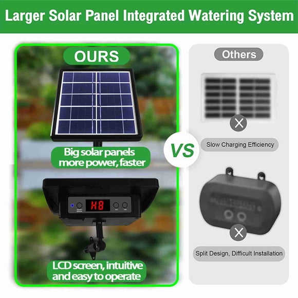 Solar Solar Automatic Watering System IP67 Water Resistant Solar Automatic Drip Irrigation Kit System with Anti Siphoning