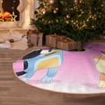 thumbnail image 2 of Lsque Bluey Print Christmas Tree Skirt with Ties and Velcro,Xmas Holiday Decorations, Adjustable Tree Skirt-48", 2 of 6
