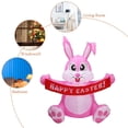 thumbnail image 5 of Easter Inflatable Outdoor Decorations 5 ft Tall Easter Bunny with Build-in LEDs Blow Up Inflatables for Easter Holiday Party Indoor, Outdoor, Yard, Garden, Lawn Fall, 5 of 7