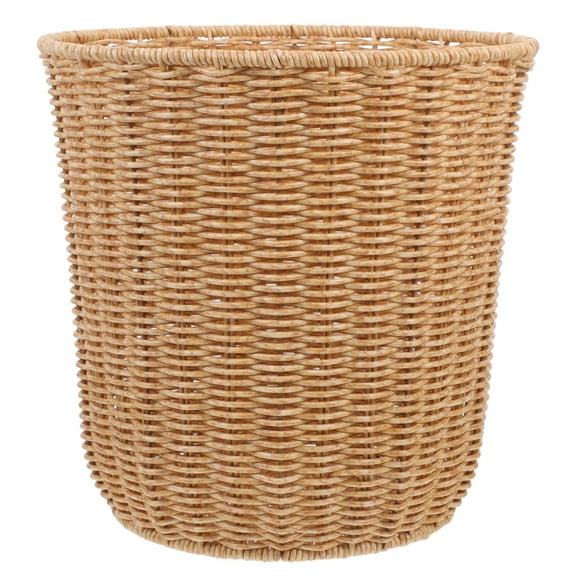HOMEMAXS Rattan Storage Basket Work 26.00X26.00X25.00CM Orange
