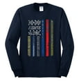 thumbnail image 2 of Wild Bobby, No One Fights Alone First Responder Dispatcher EMS Corrections Police Fire Military Unity, Pop Culture, Men Long Sleeve Shirt, Navy, Large, 2 of 4