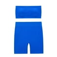 thumbnail image 1 of Conjunto de dos piezas de moda para mujer, cuello redondo, sin mangas, pantalones cortos y blusa lisa., 1 of 2
