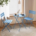 thumbnail image 6 of KAMEROUT 3-Piece Folding Bistro Set with 2 Chairs and 1 Table for Patio, Yard, Blue, 6 of 7
