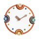 thumbnail image 3 of Reloj de pared minimalista, silencioso, ligero, sin tictac, decorativo, adorno Naranja, 3 of 9