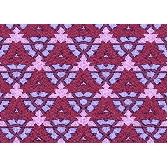Ahgly Company Machine Washable Indoor Rectangle Transitional Orchid Purple Area Rugs, 3' x 5'