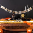 thumbnail image 6 of Happy Halloween Table Runner - Black & Orange Seasonal Holiday Runner for Decor, Cute Cloth for Party Dinner Table - 13 x 72 Inch, 6 of 7