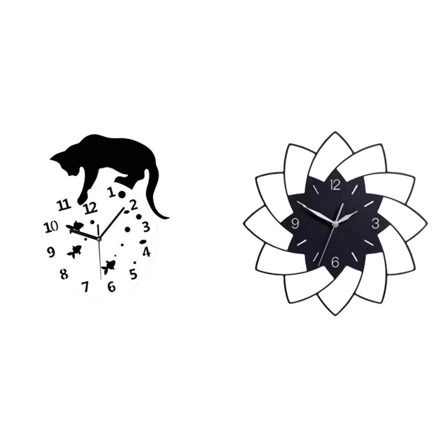 Reloj de pared con diseño de gato, reloj de pared grande, reloj de pared acrílico, silencioso, sin , de cristal, diseño decorativo moderno, adec