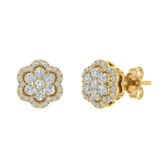 1/3 Carat Diamond Stud Earrings in 10k Yellow Gold