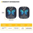 thumbnail image 5 of Binienty Butterfly Leopard 2 PCS Car Windshield Sun Shade Foldable Automotive Front Window Sunshade Protector Heat and UV Rays That Keeps Vehicle Cool Universal Vehicle Accessories, 5 of 5